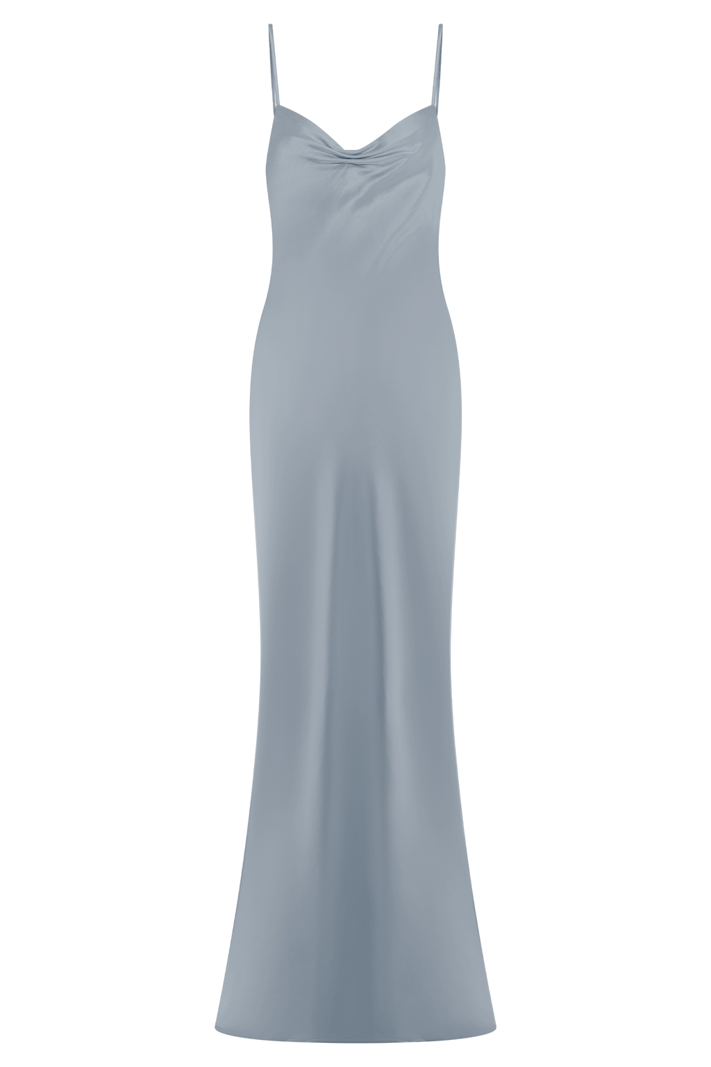 Lilly Sweetheart Satin Maxi Dress in Frosted Blue – Chic&Drifts