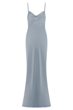 Lilly Sweetheart Satin Maxi Dress in Frosted Blue – Chic&Drifts