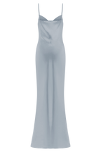 Lilly Sweetheart Satin Maxi Dress in Frosted Blue – Chic&Drifts