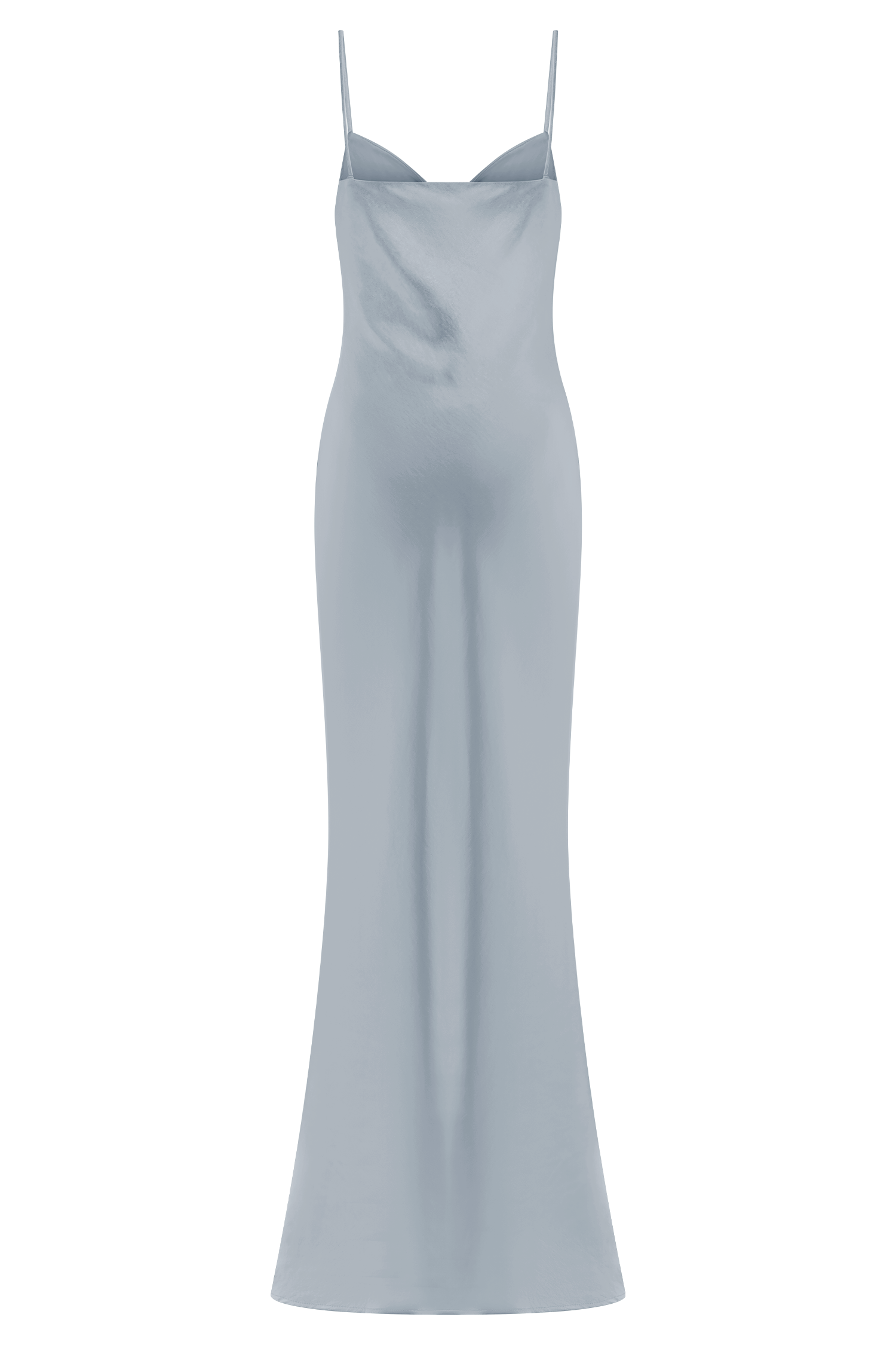 Lilly Sweetheart Satin Maxi Dress in Frosted Blue – Chic&Drifts