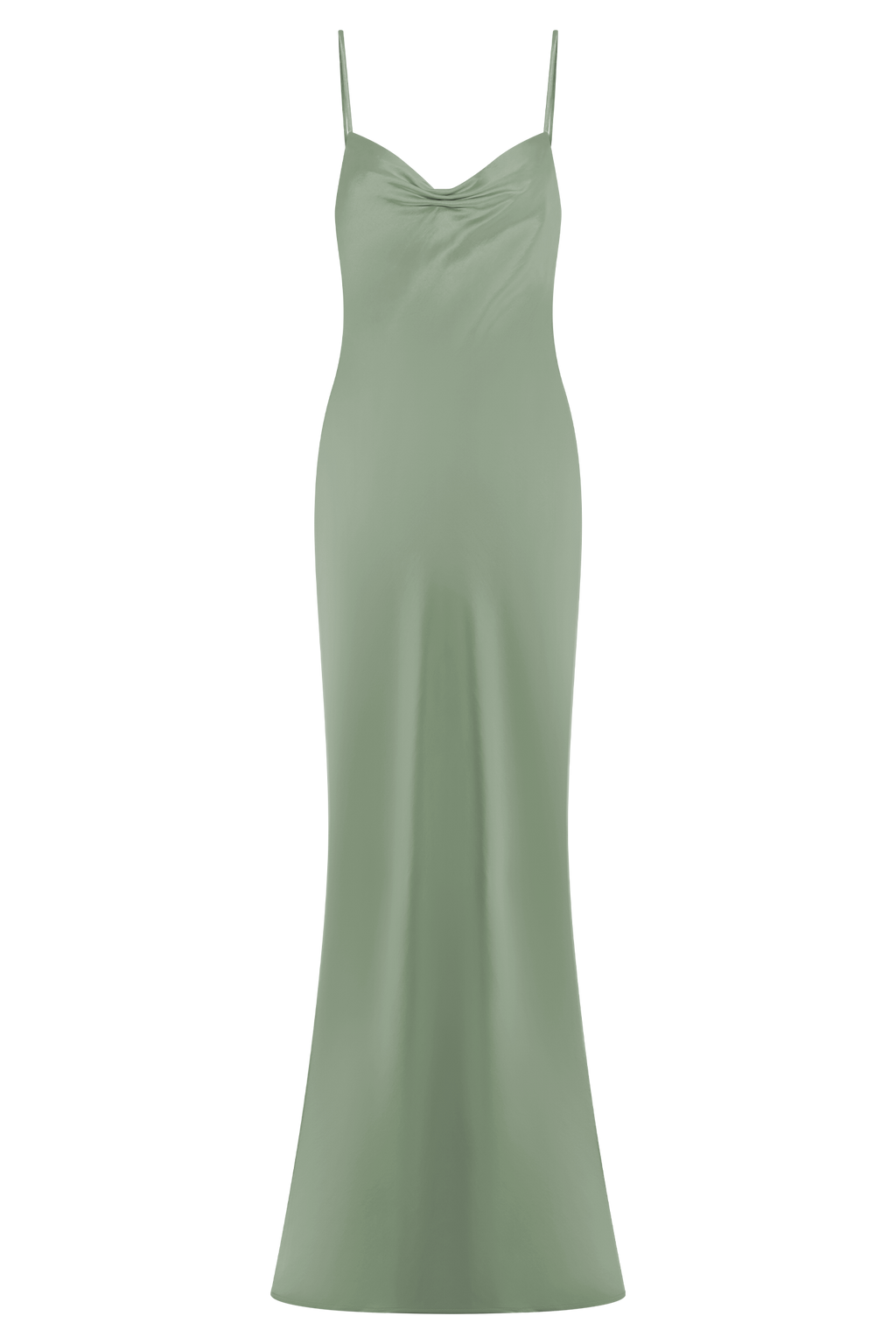 Lilly Sweetheart Satin Maxi Dress in Sage – Chic&Drifts