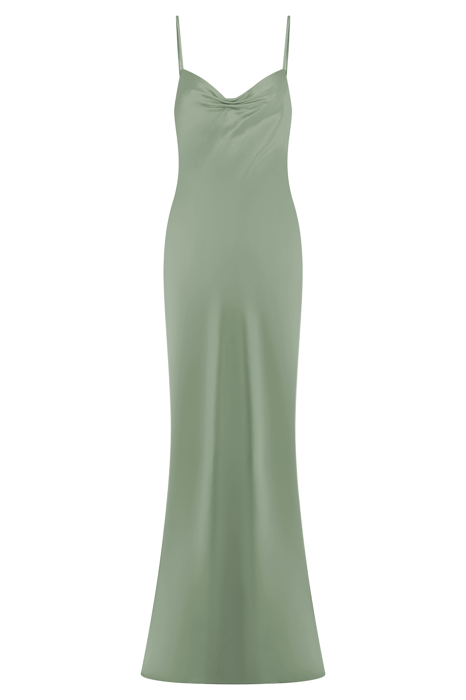 Lilly Sweetheart Satin Maxi Dress in Sage – Chic&Drifts