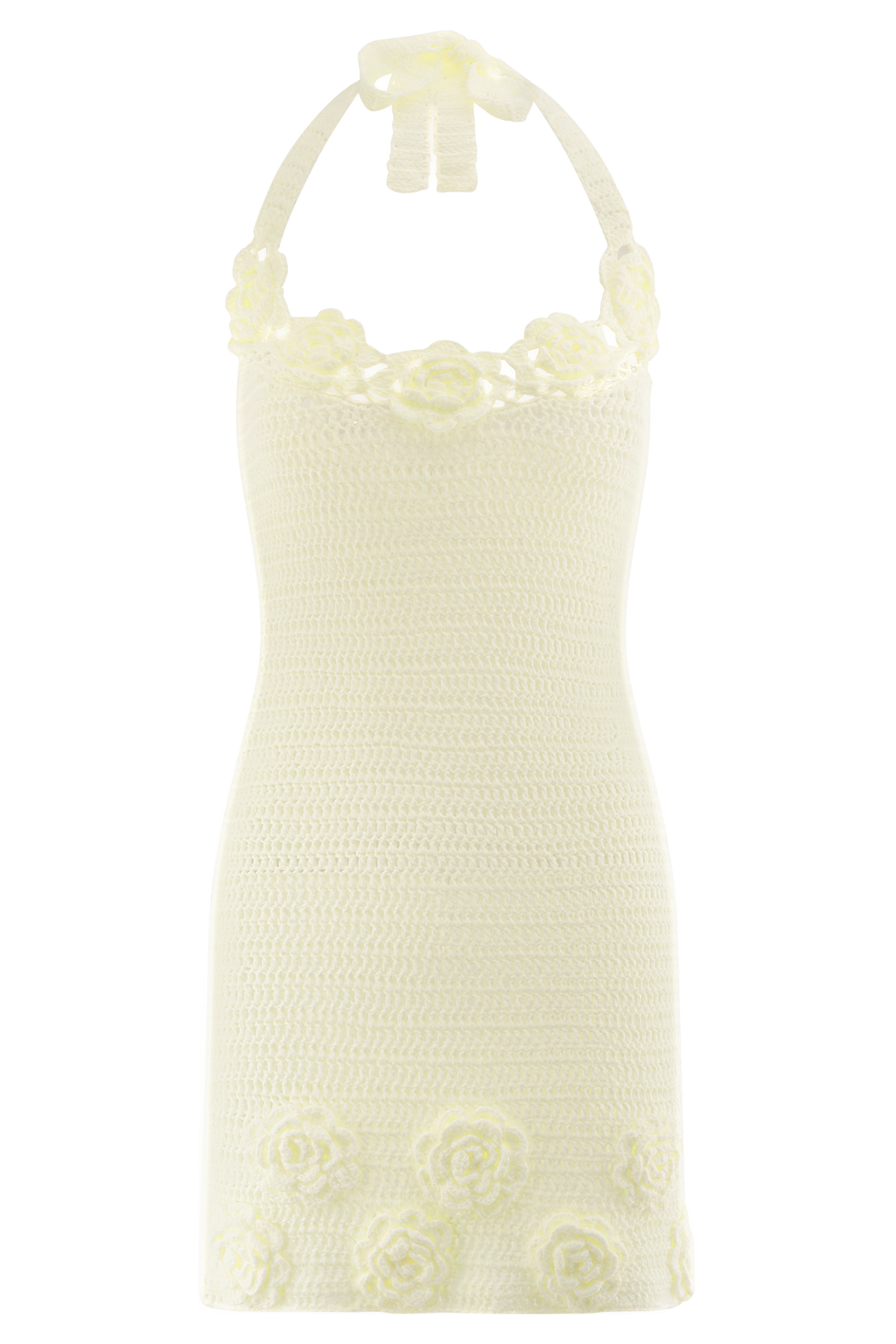 Liyah Floral Hand Crochet Mini Dress in Ivory – Chic&Drifts
