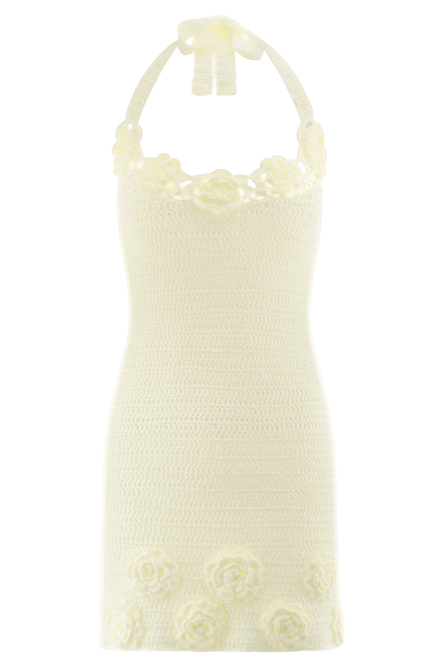 Liyah Floral Hand Crochet Mini Dress in Ivory – Chic&Drifts