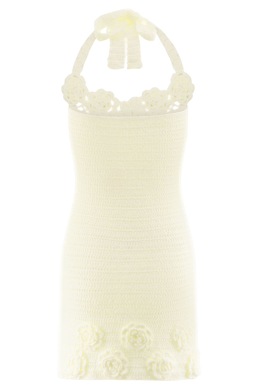 Liyah Floral Hand Crochet Mini Dress in Ivory – Chic&Drifts