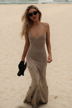 Suki Metallic Knit Maxi Dress in Gold – Chic&Drifts