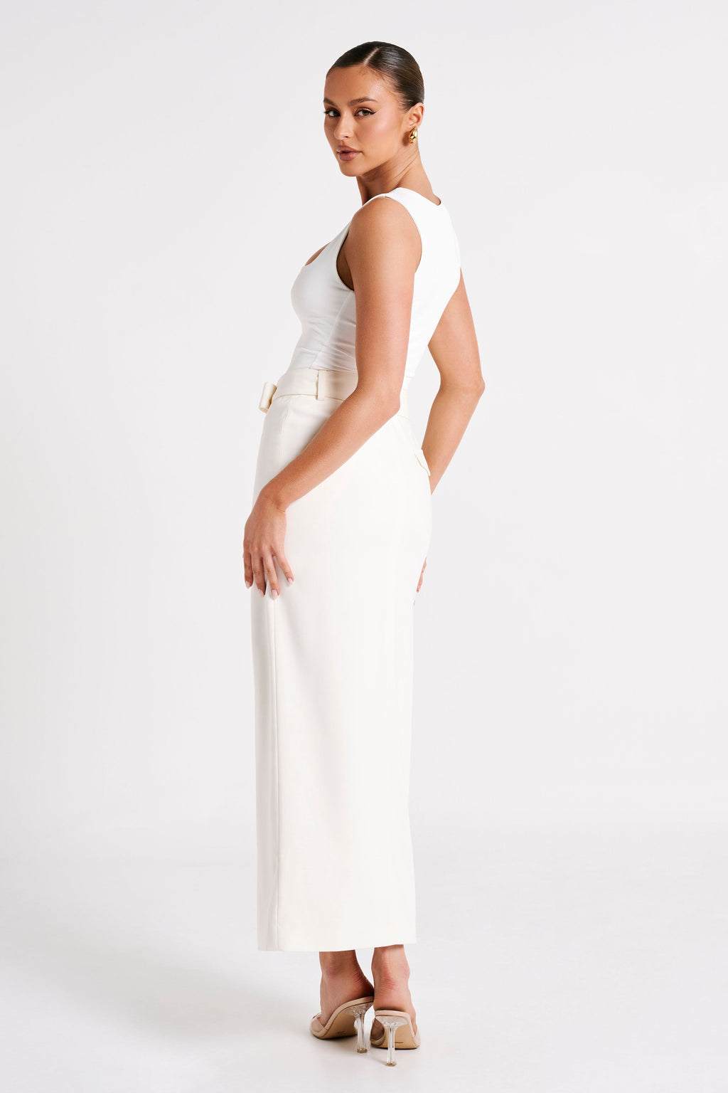 Linley Recycled Nylon Long Line Top in White – Chic&Drifts