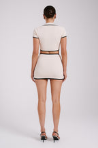 Klara Knit Mini Skirt in Black/Cream – Chic&Drifts