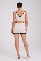 Klara Knit Mini Skirt in Black/Cream – Chic&Drifts