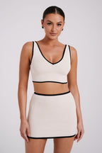 Klara Knit Mini Skirt in Black/Cream – Chic&Drifts