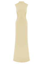 Massie Slinky And Mesh Maxi Dress in Lemon – Chic&Drifts