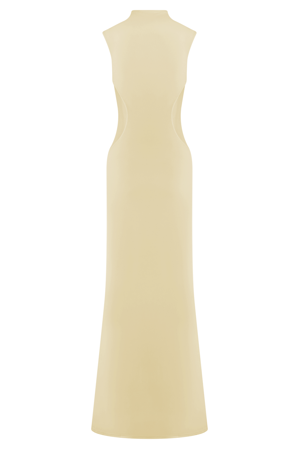 Massie Slinky And Mesh Maxi Dress in Lemon – Chic&Drifts