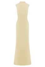 Massie Slinky And Mesh Maxi Dress in Lemon – Chic&Drifts
