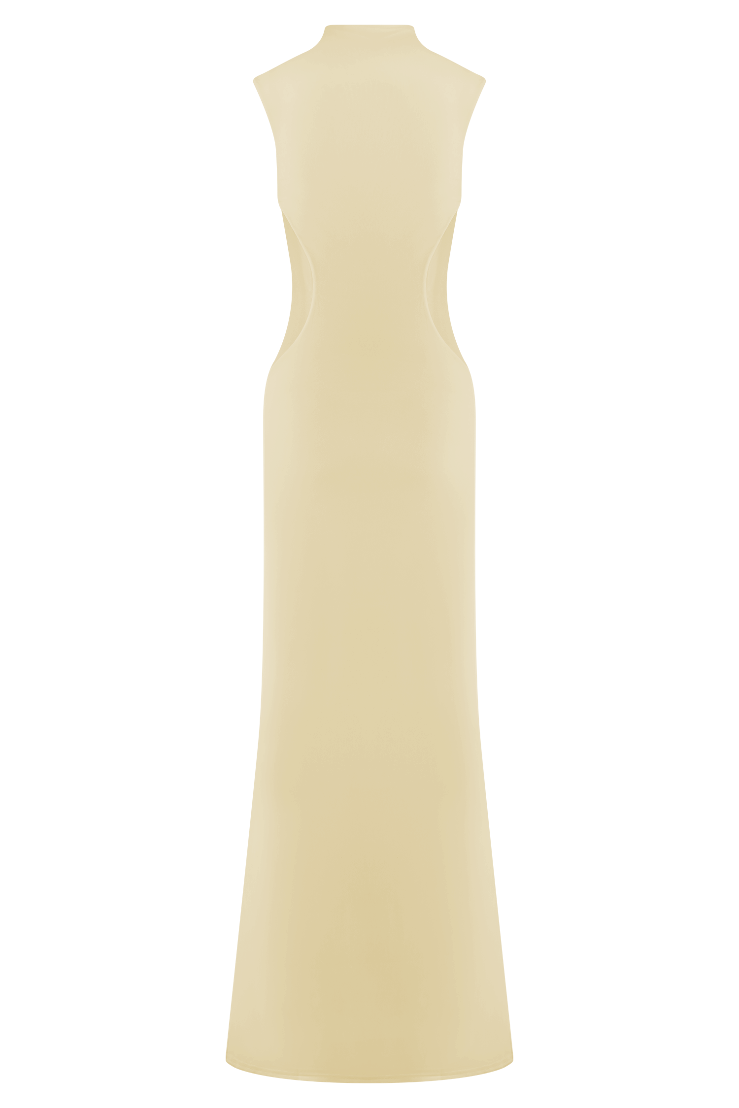 Massie Slinky And Mesh Maxi Dress in Lemon – Chic&Drifts