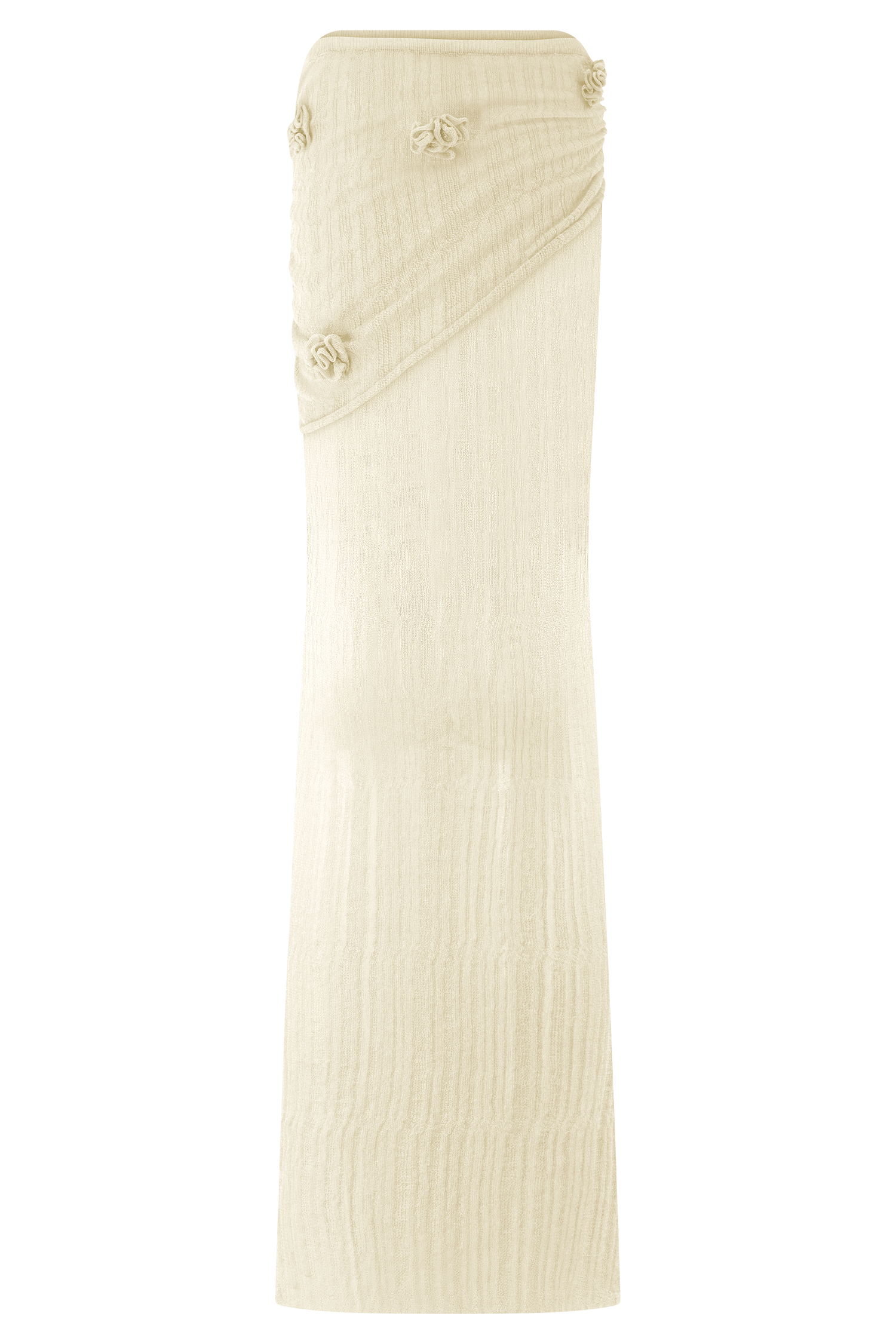 Orianna Orchid Knit Maxi Skirt in Ivory – Chic&Drifts