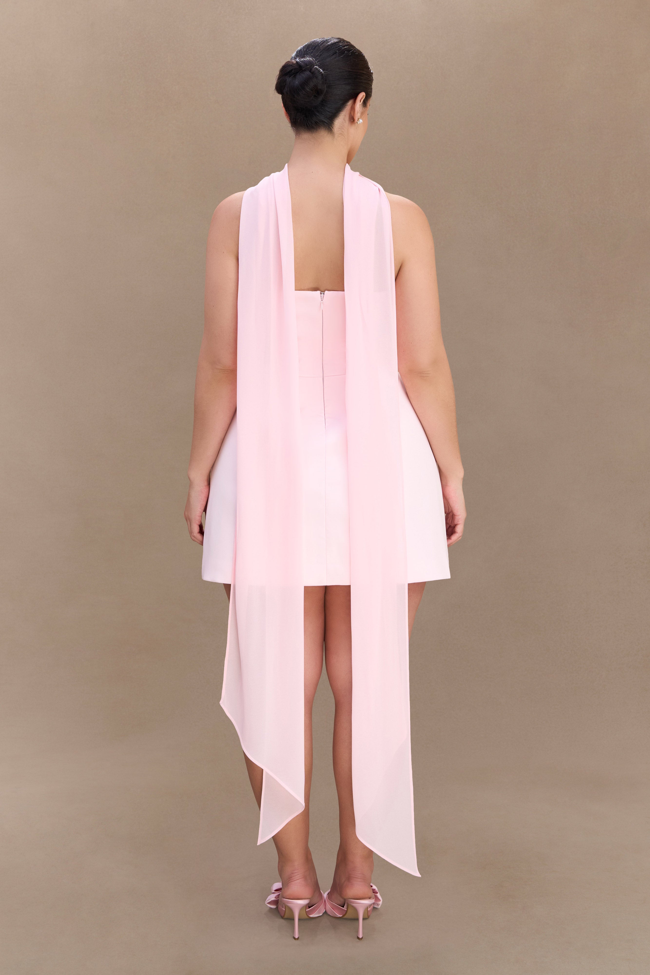 Orellia Strapless Suiting Mini Dress in Soft Pink – Chic&Drifts