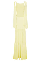 Haille Knit Chiffon Maxi Dress in Lemon – Chic&Drifts