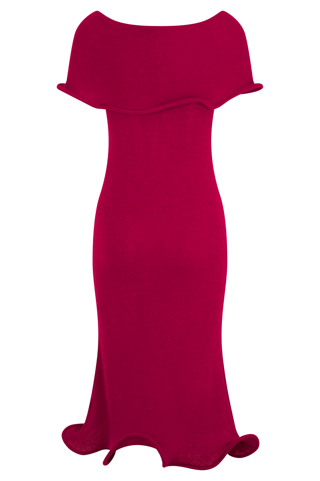 Molly Off Shoulder Knit Midi Dress in Raspberry – Chic&Drifts