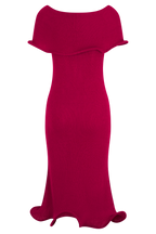 Molly Off Shoulder Knit Midi Dress in Raspberry – Chic&Drifts