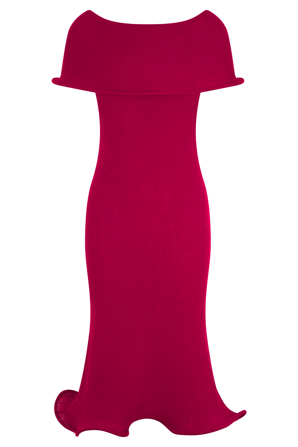 Molly Off Shoulder Knit Midi Dress in Raspberry – Chic&Drifts