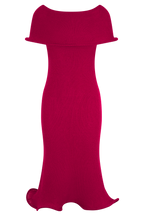 Molly Off Shoulder Knit Midi Dress in Raspberry – Chic&Drifts
