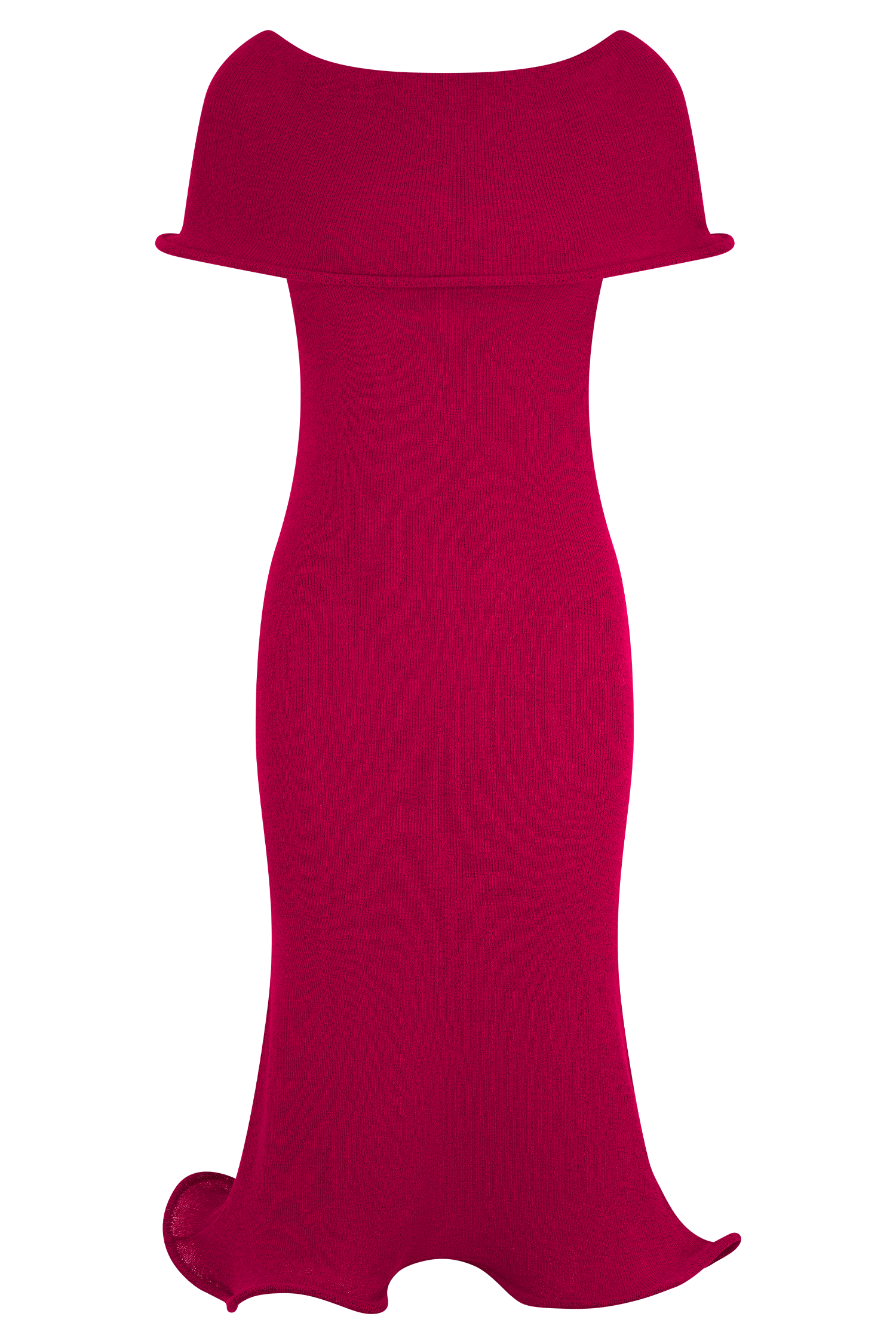 Molly Off Shoulder Knit Midi Dress in Raspberry – Chic&Drifts