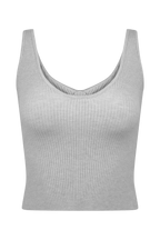 Natalya Ribbed Knit Cami Top in Heather Grey Marle – Chic&Drifts