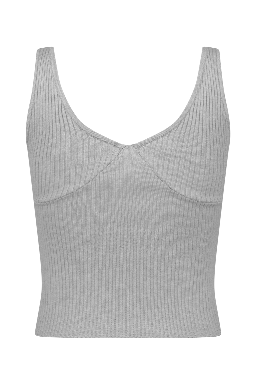 Natalya Ribbed Knit Cami Top in Heather Grey Marle – Chic&Drifts
