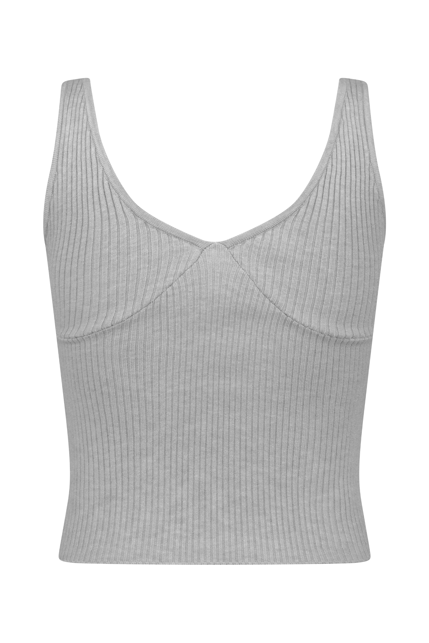Natalya Ribbed Knit Cami Top in Heather Grey Marle – Chic&Drifts