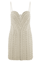 Naveena Embellished Mini Dress in Silver – Chic&Drifts