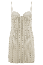 Naveena Embellished Mini Dress in Silver – Chic&Drifts