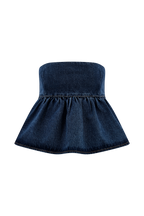 Pauline Strapless Denim Top in 90'S Blue – Chic&Drifts