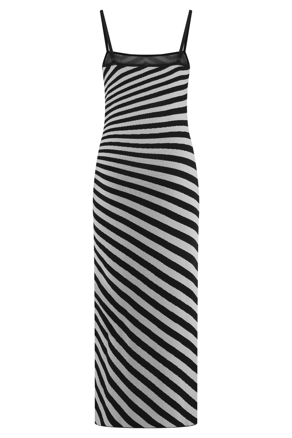 Raven Striped Knit Midi Dress in Black/White – Chic&Drifts