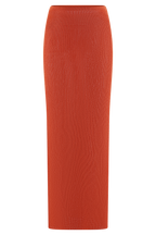 Reagan Knit Maxi Skirt in Orange – Chic&Drifts