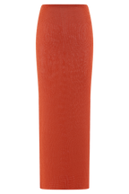 Reagan Knit Maxi Skirt in Orange – Chic&Drifts