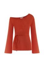 Reagan Off Shoulder Knit Top in Orange – Chic&Drifts