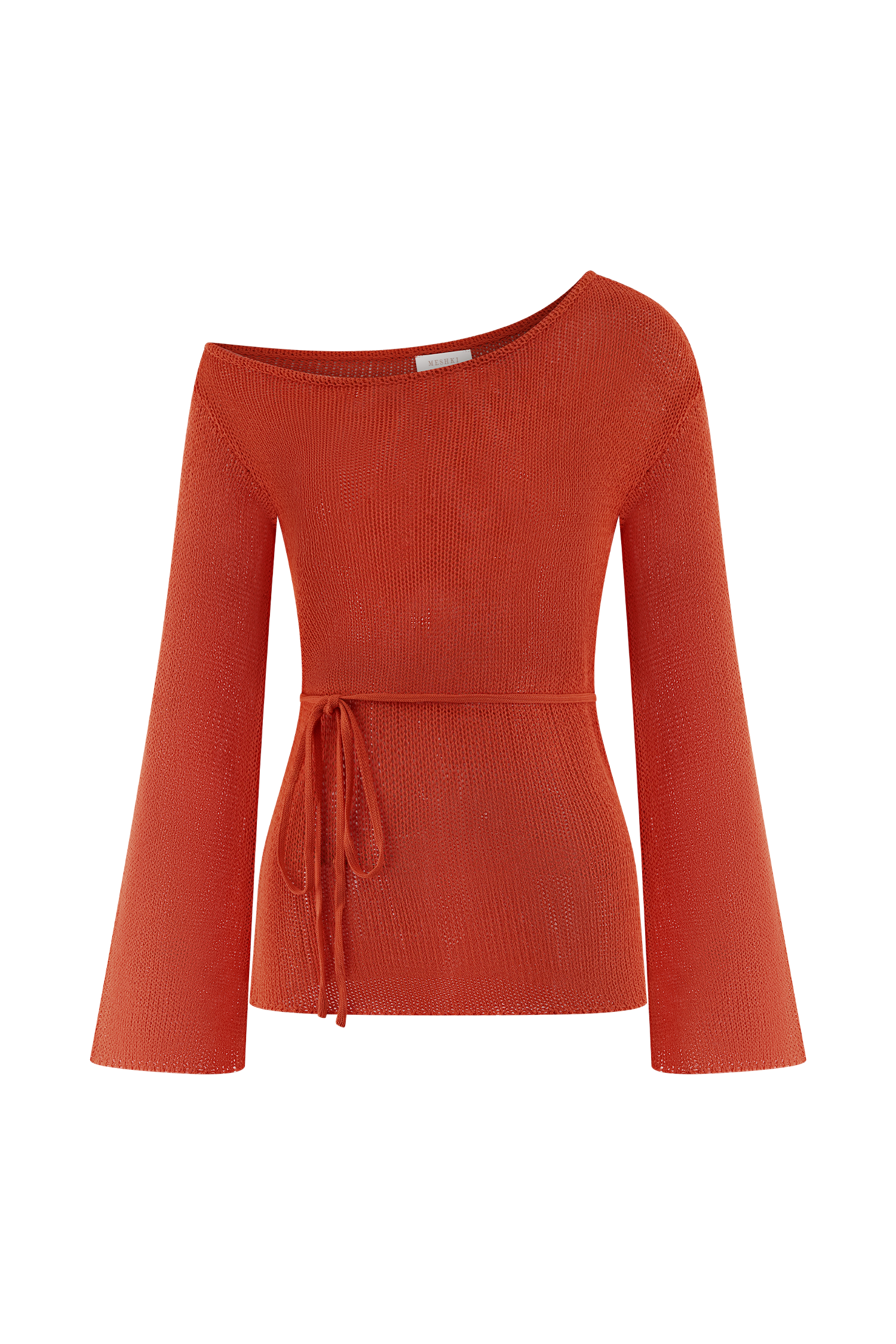 Reagan Off Shoulder Knit Top in Orange – Chic&Drifts