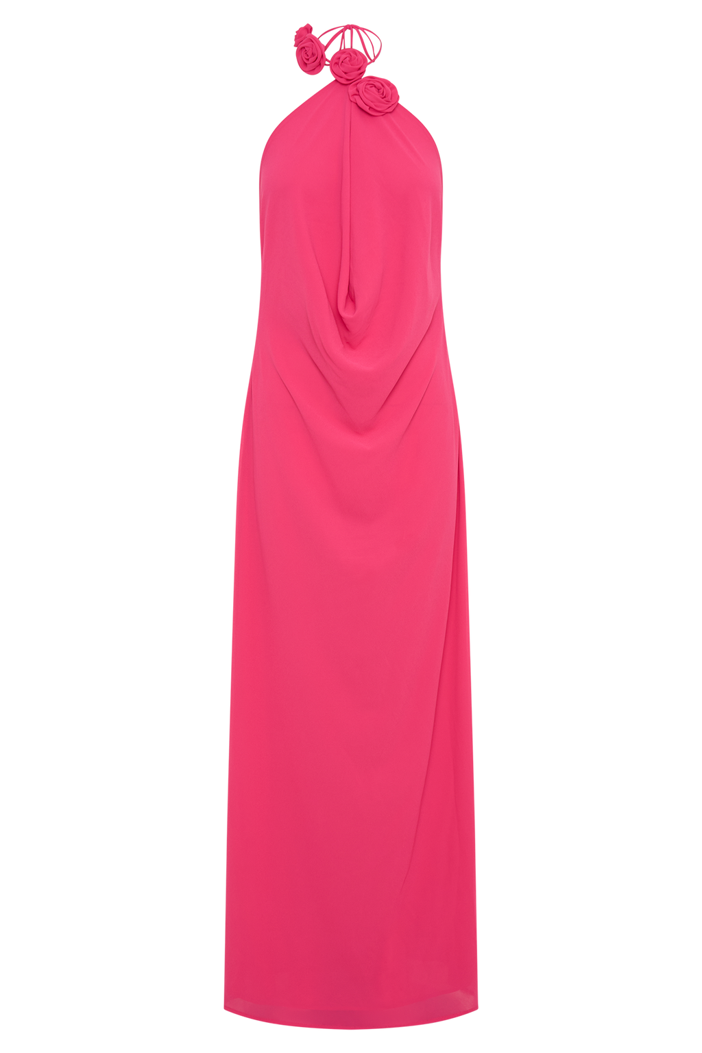 Rosalia Cowl Neck Maxi Dress in Raspberry – Chic&Drifts