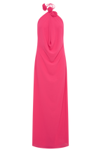 Rosalia Cowl Neck Maxi Dress in Raspberry – Chic&Drifts