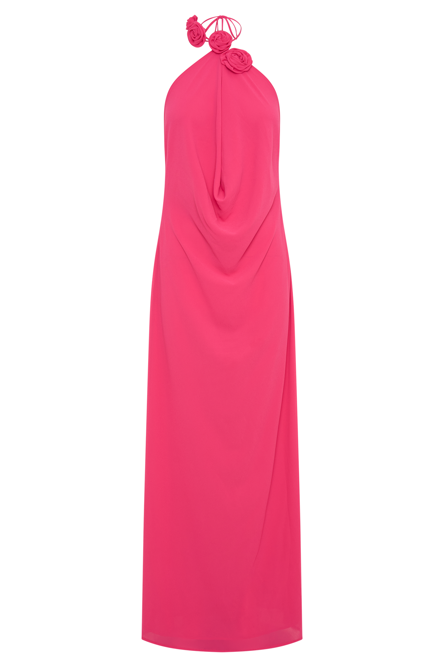 Rosalia Cowl Neck Maxi Dress in Raspberry – Chic&Drifts