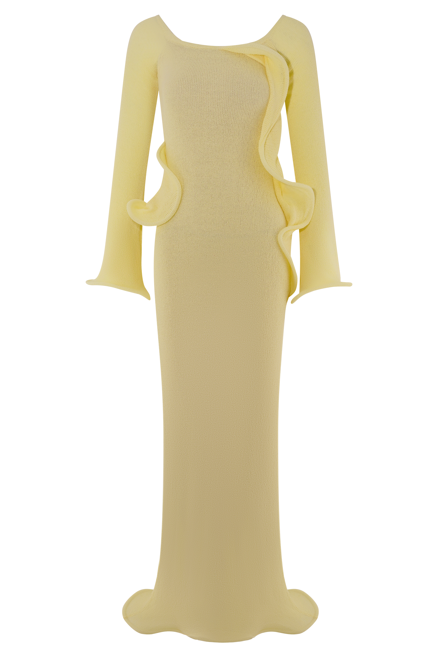 Sandrine Off Shoulder Knit Maxi Dress in Lemon – Chic&Drifts