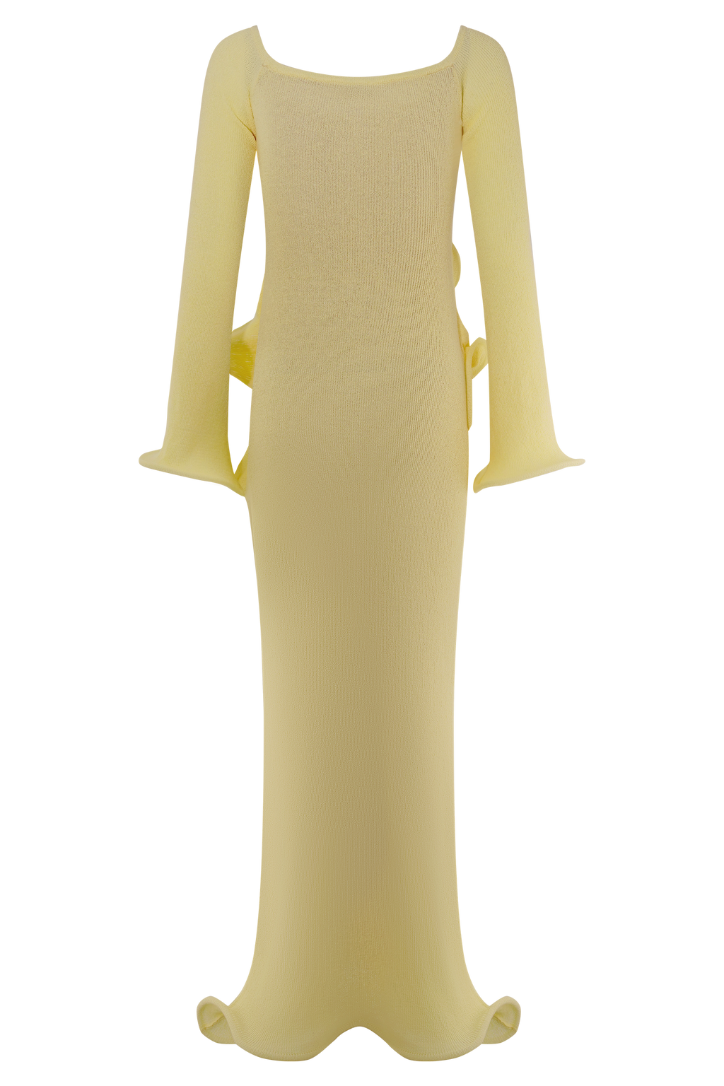 Sandrine Off Shoulder Knit Maxi Dress in Lemon – Chic&Drifts