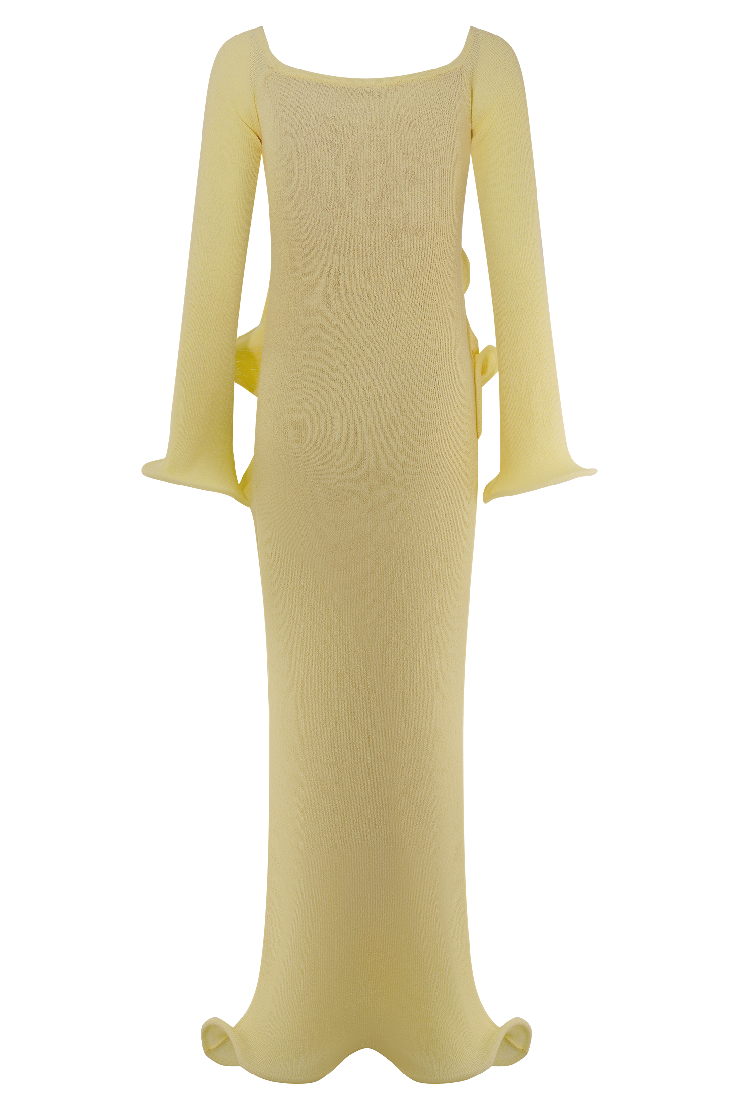 Sandrine Off Shoulder Knit Maxi Dress in Lemon – Chic&Drifts