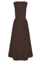 Sharon Scuba Jersey Midi Dress in Cacao Brown – Chic&Drifts