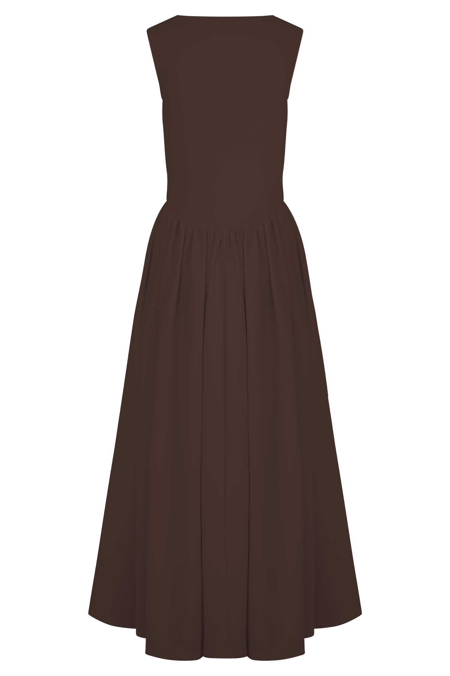 Sharon Scuba Jersey Midi Dress in Cacao Brown – Chic&Drifts