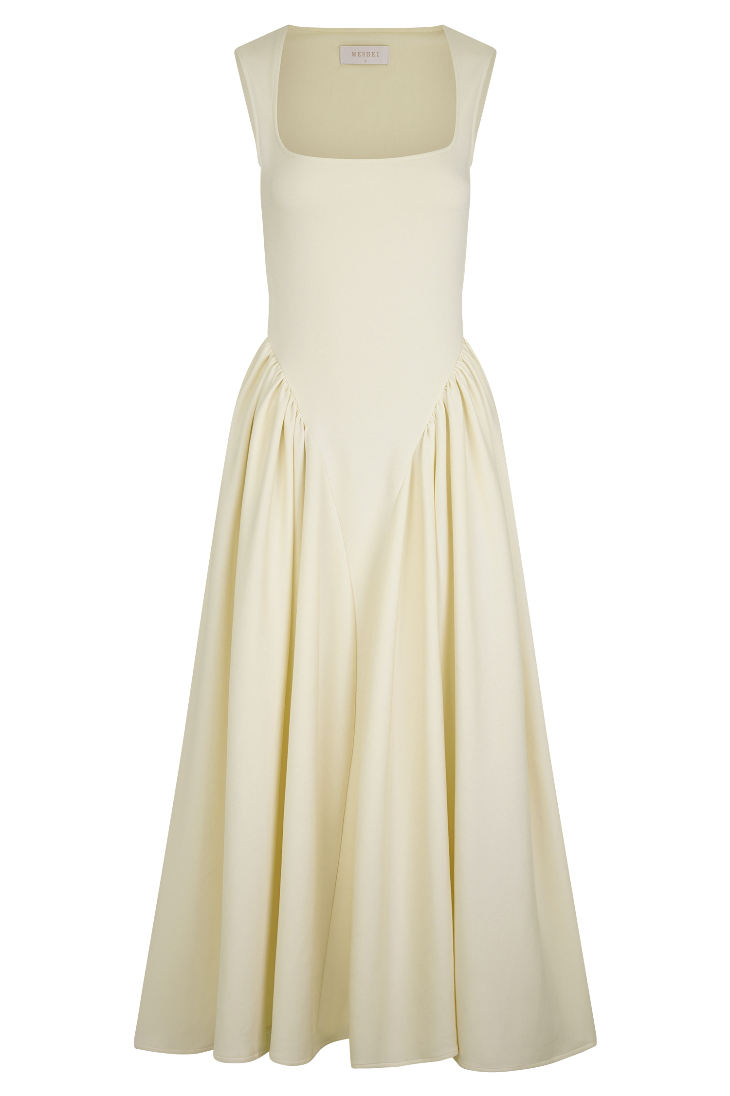 Sharon Scuba Jersey Midi Dress in Ivory – Chic&Drifts