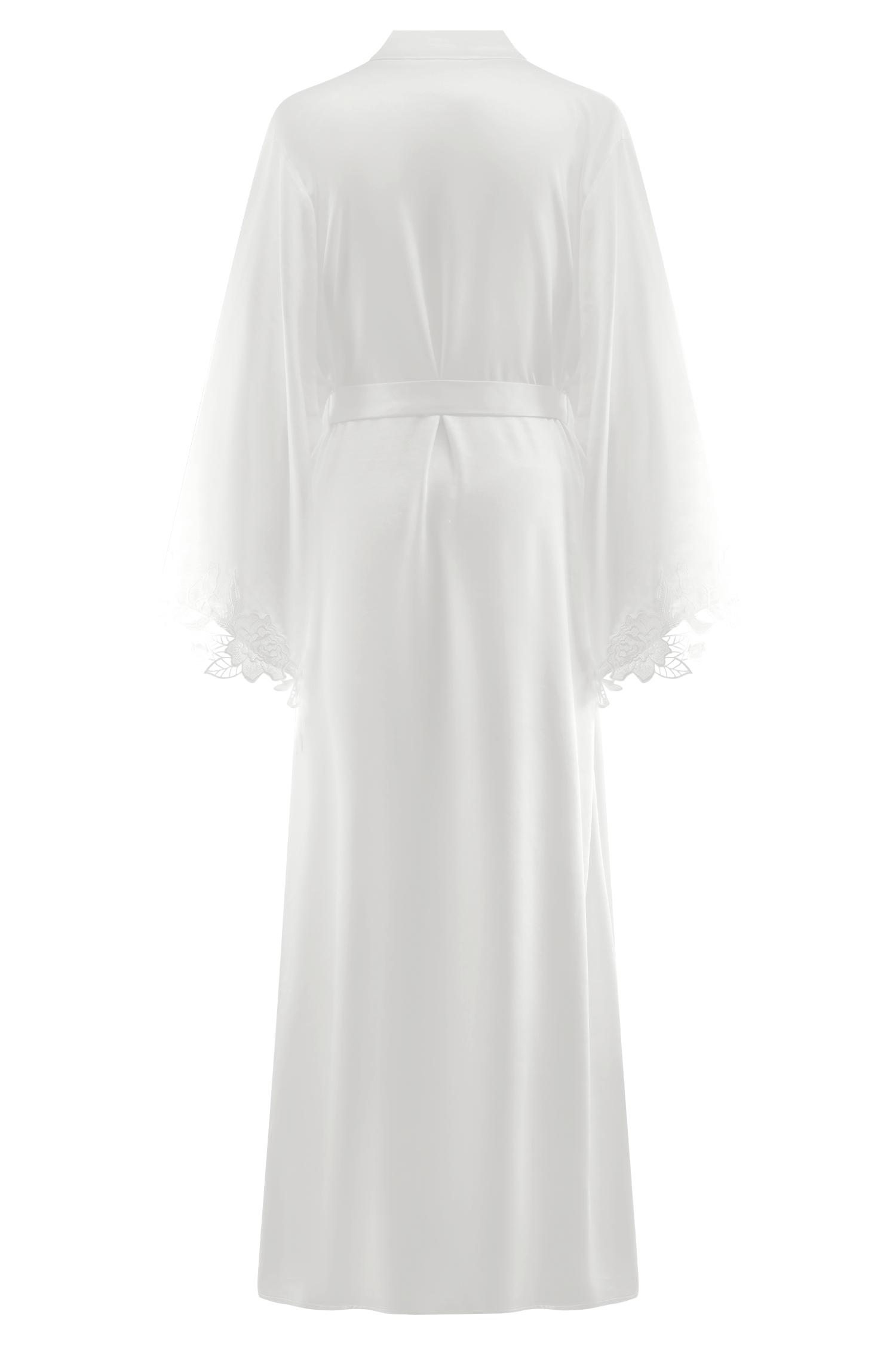 Sullivan Satin Bridal Robe With Lace in Ivory – Chic&Drifts