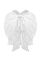 Suzette Taffeta Bow Mini Dress in White – Chic&Drifts