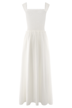 Tahlia Pointelle Knit Midi Dress in White – Chic&Drifts