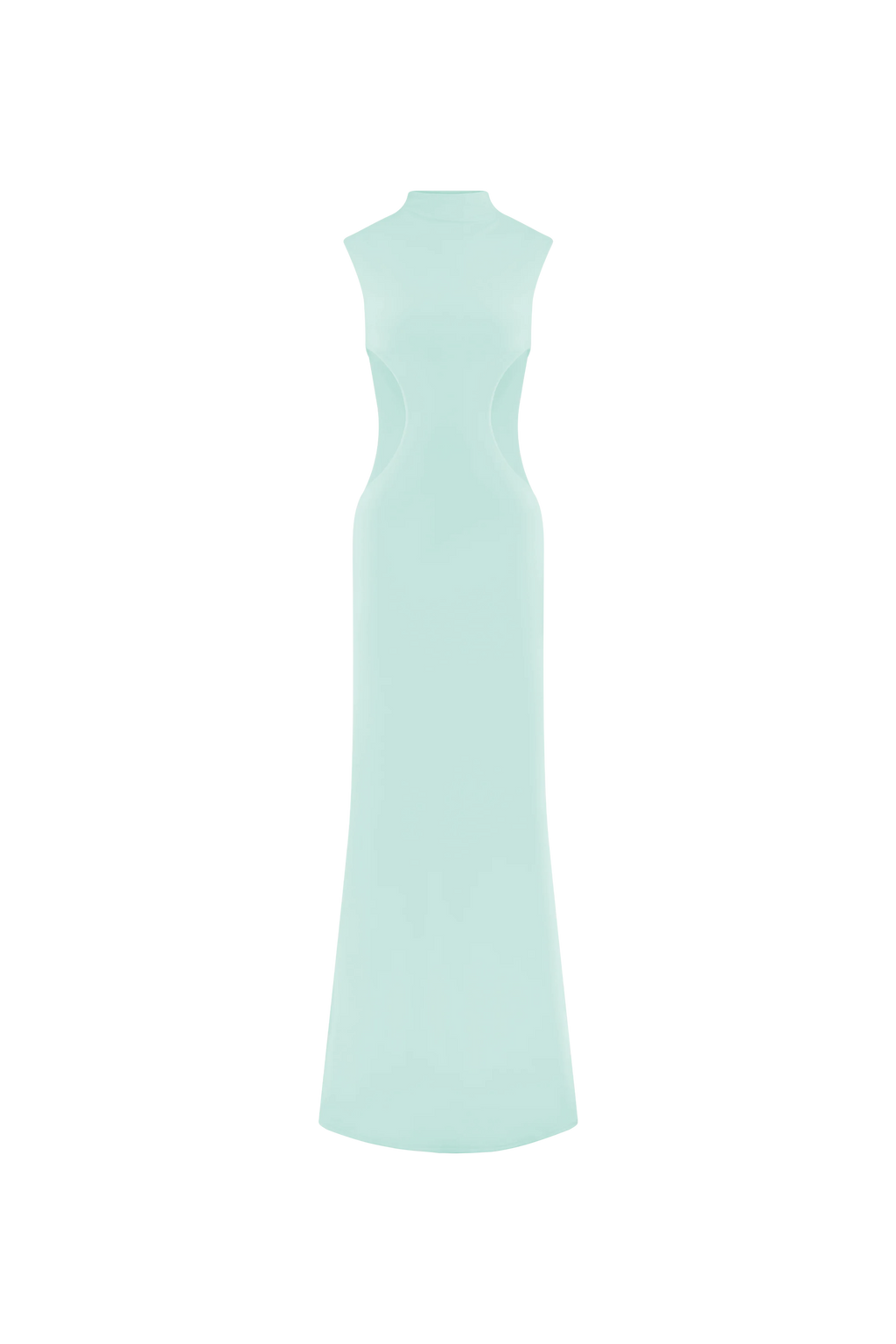 Massie Slinky And Mesh Maxi Dress in Lagoon – Chic&Drifts
